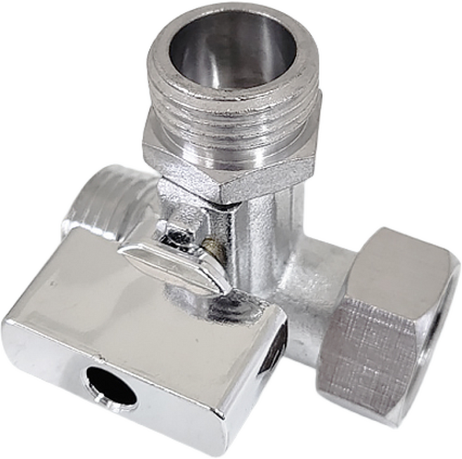 관붙이 T밸브 15A 세면대 양변기 호스연결, 1개