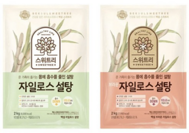 백설 자일로스 5kg * 2개 총 10kg 황 갈색 백 하얀 건강한 설탕, 4개