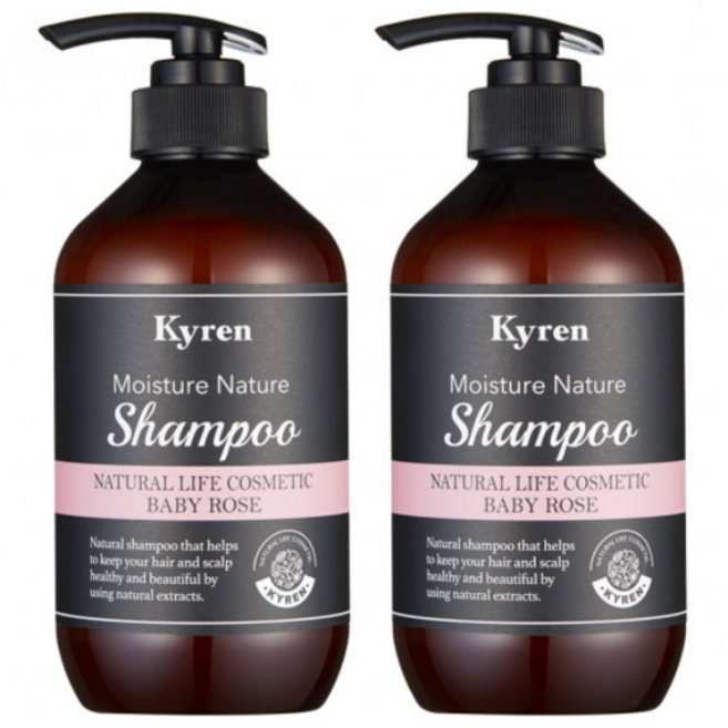 키렌 모이스처 네이처 샴푸 베이비로즈향, 500ml, 2개