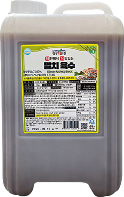 청우식품 더진한 만능멸치육수 10kg, 1개