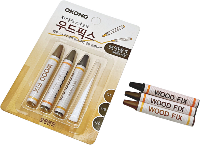 오공 우드픽스 어두운색 목재흠집보수용품, 4호 가장어두운색, 1개