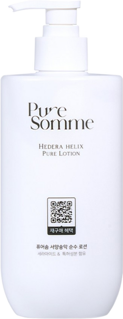 [화해1위] 퓨어솜 No끈적 민감성 진정 아토케어 특허성분 서양송악 순수 로션, 1개, 450ml