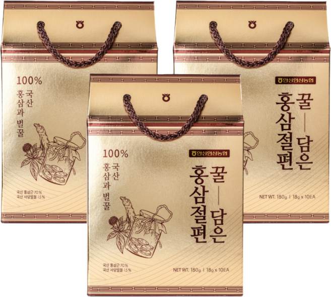 [안성인삼농협] 국산 꿀담은 홍삼절편, 30개, 18g