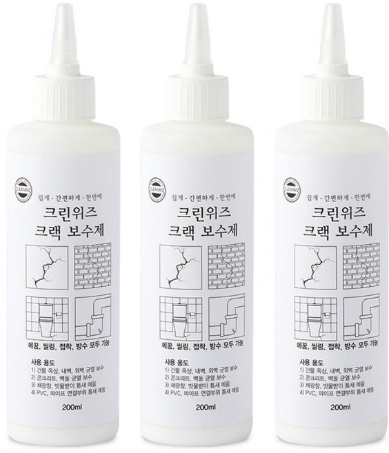 크린위즈 크랙보수제 외벽 벽돌 균열보수제, 3개
