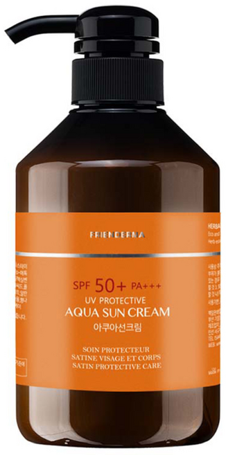 프랜더마 눈시림없는선크림 대용량 스포츠 선크림 UV프로텍티브 아쿠아 SPF50+++, 1개, 500ml
