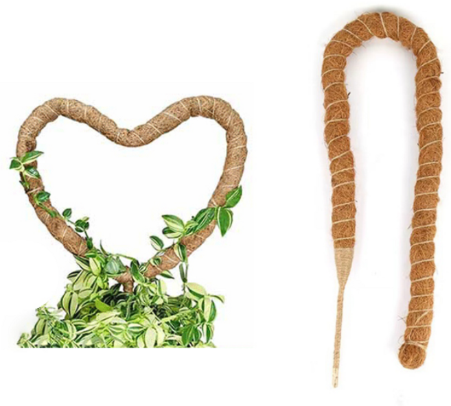 미화부장 몬스테라 슬림 수태봉 구부러지는 와이어 긴 얇은 넝쿨 식물지지대, 80cm, 1개