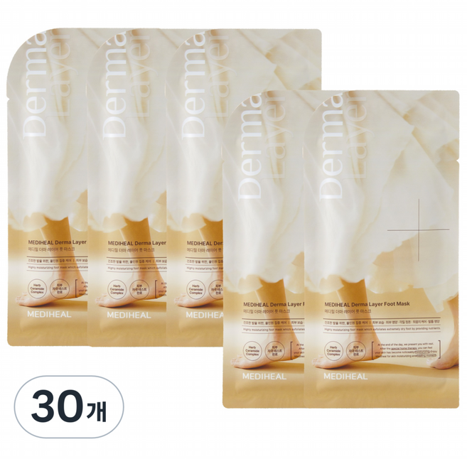 메디힐 더마 레이어 풋 마스크, 30개, 18ml, 1개입