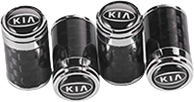 기아 타이어 캡 벨브 자동차 차 에어 마개, 블랙, 1세트