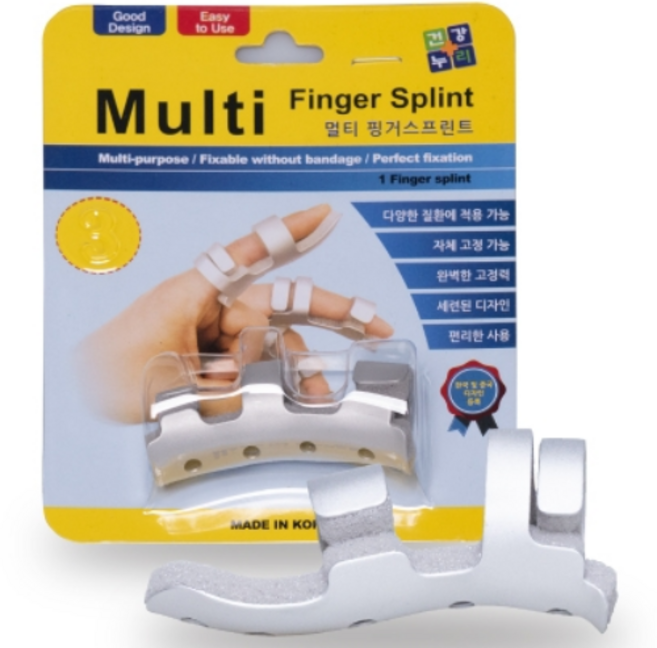 건강누리 멀티 핑거 스프린트 손가락보호대 부목, 2호/5.5cm, 1개