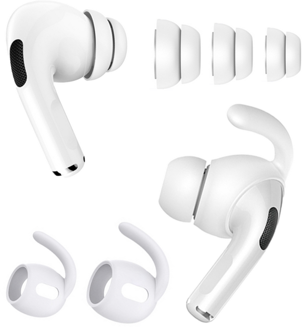 아이너프 에어팟프로 핏앤락 - 러닝 스포츠 이어폰 귀빠짐 문제 완전 해결 하루종일 끼고 있어도 편하고 절대 귓구멍에서 빠지지 않는 이어팁 이어후크 청소키트 3종 풀세트 구성