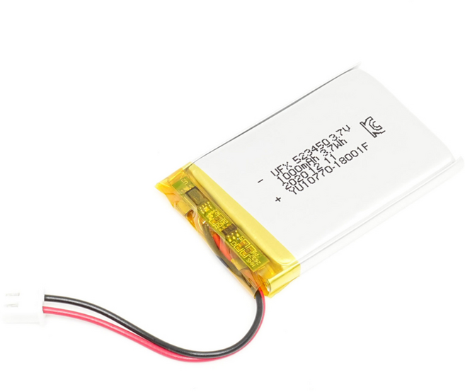 리튬폴리머 리포배터리 건전지 충전 3.7V 1000mAh 523450, 1개, 1개입