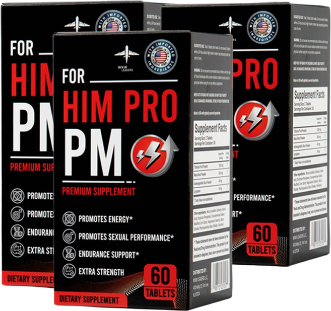 [미국 본사 직배송] 테스토스테론 FDA GMP 인증 시설제조 미국 트레이너 추천 힘프로PM, 3개, 60정