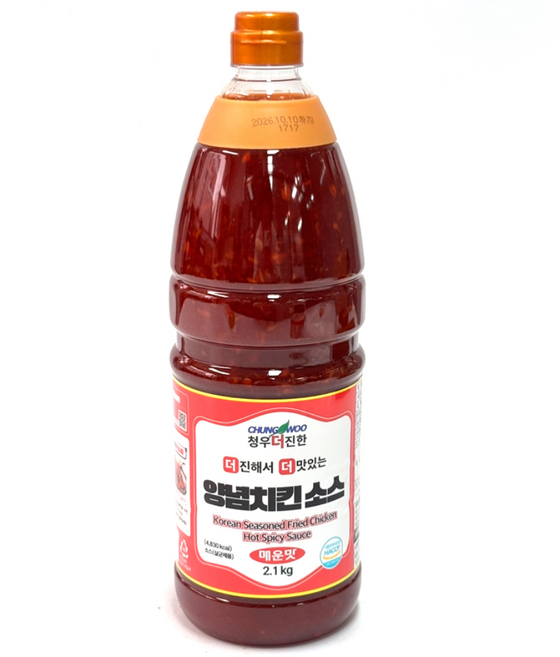 청우 더진한 양념치킨 매운맛 소스 업소용 치킨 소스 대용량, 2.1kg, 1개