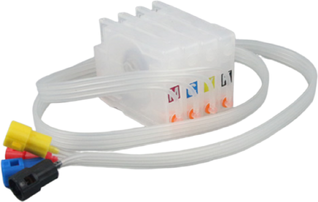 HP전용 무한카트리지+호스 4색 세트 칩 미포함 HP 7720 7740 8210 8710 8730 9010 9720 9730, 잉크주입없음