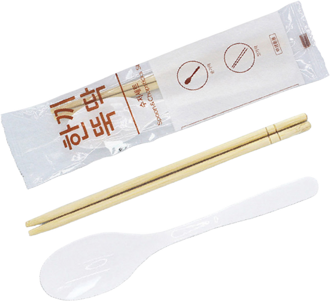 사자팩 일회용 수저세트 한끼뚝딱 175mm 개별포장, 1개, 50개입