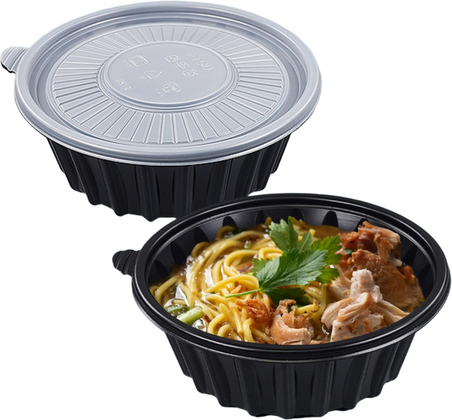 195파이 (소) 냉면/칼국수용기, 1박스, 100세트, 검정