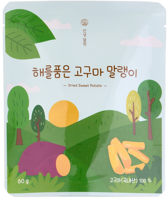 해를품은 국산 고구마말랭이, 10개, 60g