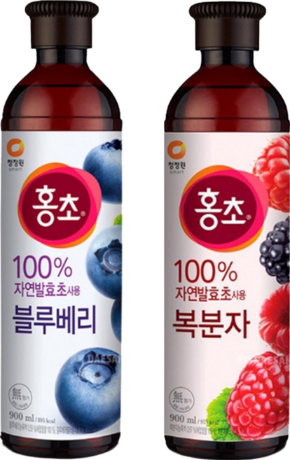 청정원 홍초 900ml 블루베리 1개 + 복분자 1개