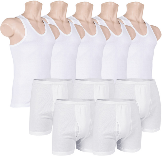 BYC 면100 런닝+사각팬티 3매 5매 세트