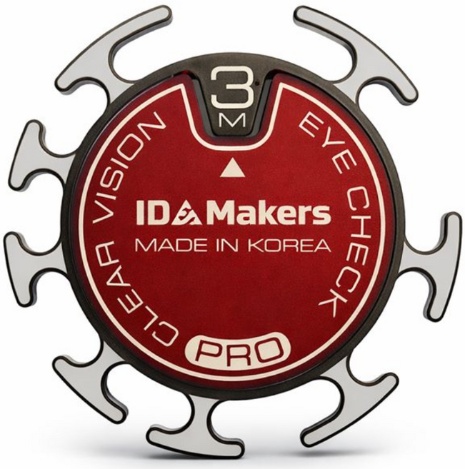 아이체크 비전 더 잘보이는 거리측정 스피너 볼마커 + 클립 골프 선물세트, 1세트, 레드