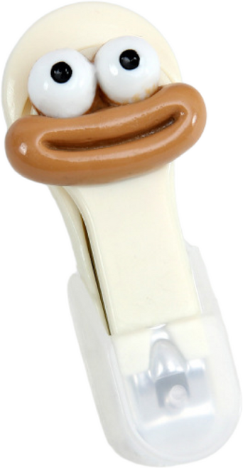 귀여운 만화 손톱깎이 258, 2개, 아이보리/노랑