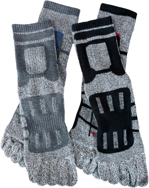 국내산 남성 등산 발가락6켤레 스포츠 두꺼운 이중쿠션 양말