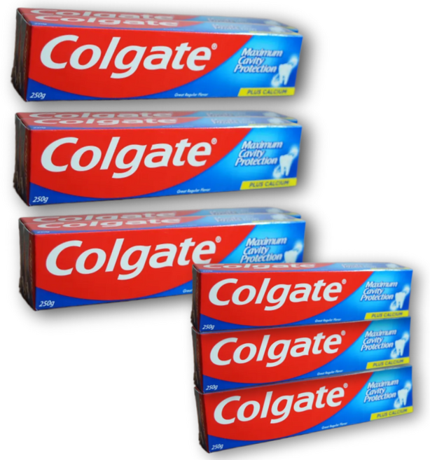 콜게이트 플루오라이드 투스페이스트 그레이트 레귤러프레이버 치약, 250g, 4개