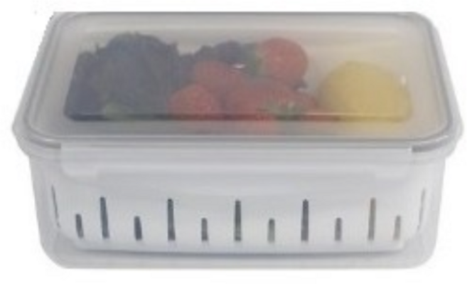 제오닉 과일 야채 채소 보관 물빠짐 채반 밀폐용기 2.7L, 2개, 단품