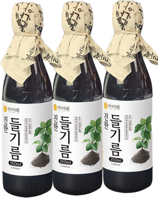 마미레 전통압착 들기름 350ml, 3개