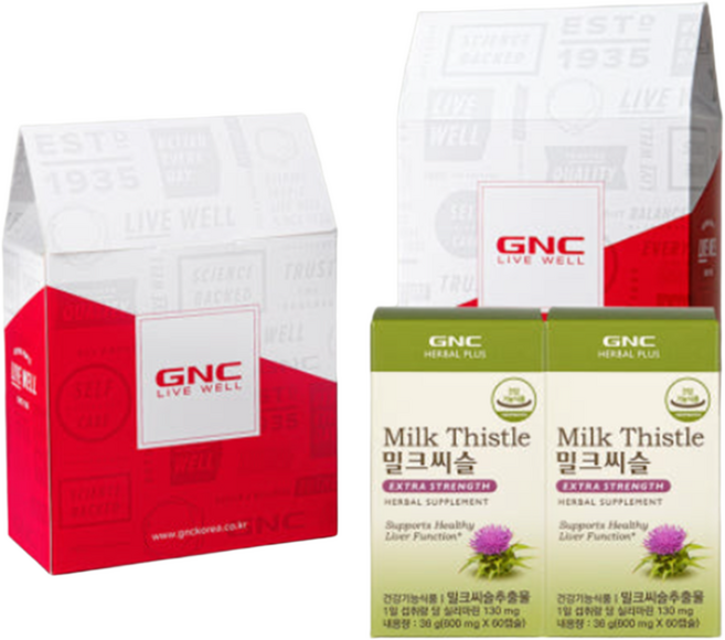 GNC 밀크씨슬 (600mg 60캡슐 ) 2박스+선물세트