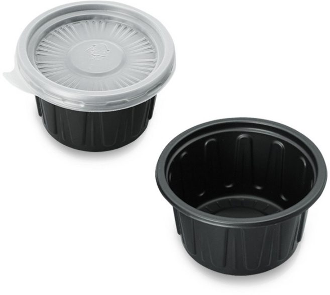 에스제이케미칼 70파이 소스용기 대 블랙 2000개 세트, 1개