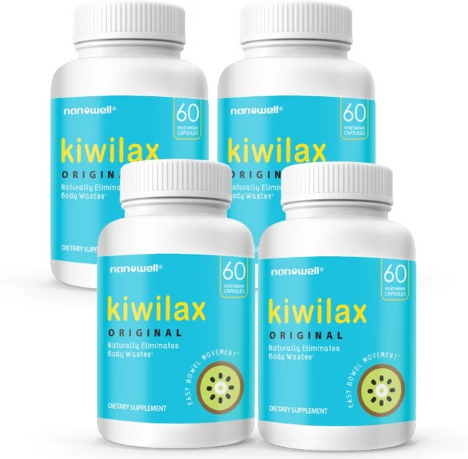 [해외]나노웰 키위락스 오리지널 60 캡슐 X 4 병, 4개, 60정 - 쿠팡