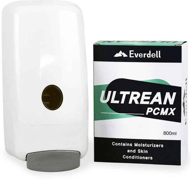 울트린 PCMX 800ml 손세정제 + 디스펜서 디스크형 세트 핸드워시 액상비누 물비누 항균