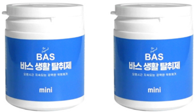 BAS 차량용 생활 탈취제 미니 베이비파우더향, 150g, 2개