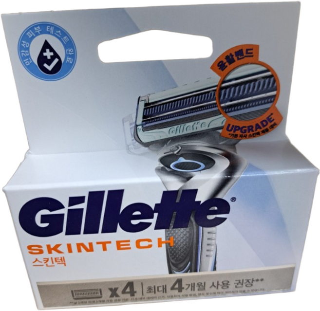질레트 2024 스킨텍 매뉴얼 면도날 4입
