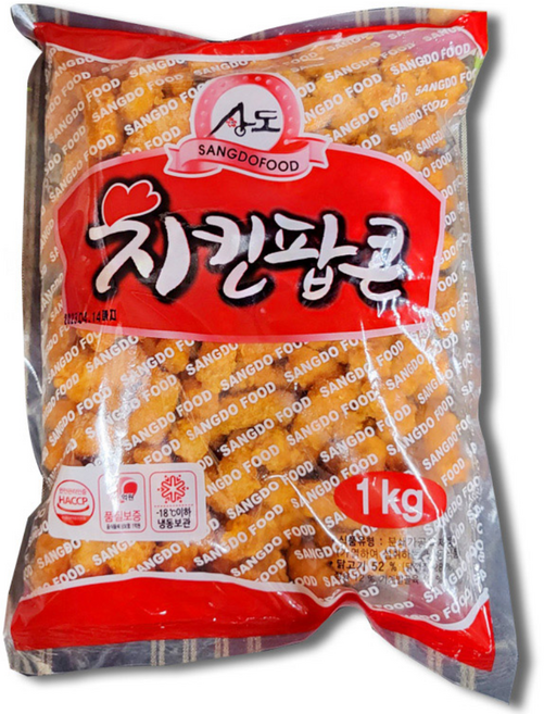 중문푸드 아이들이 좋아하는 치킨팝콘 엄마아빠 술안주도 팝콘치킨 1kg 야식 간식 캠핑요리 도시락 저녁반찬 추천, 3개