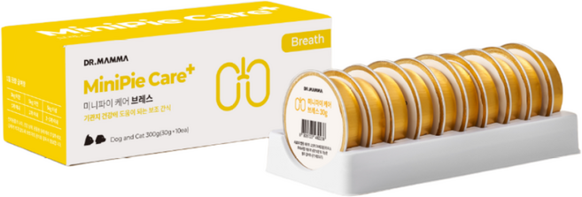 [공식몰]닥터맘마 미니파이 케어 강아지 고양이 처방 습식 캔 간식 30gx10캔, 300g, 1개, 브레스(호흡기)