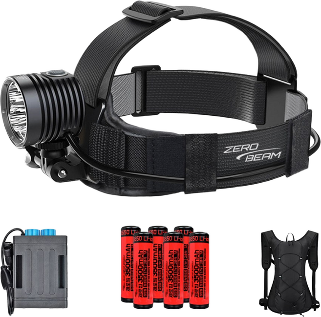 제로빔 H50 해루질 헤드랜턴 풀세트 장시간 작업용 LED 랜턴, 1개, 블랙