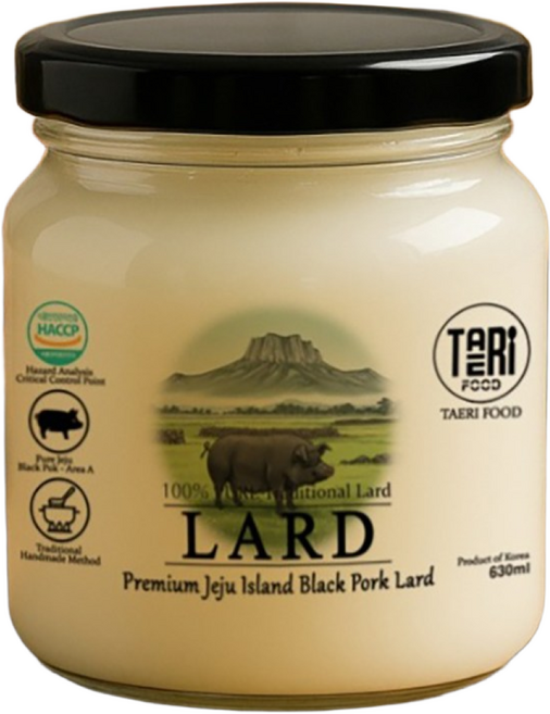 TAERIFOOD 제주 프리미엄 흑돼지 라드유 (HACCP), 1개, 630ml
