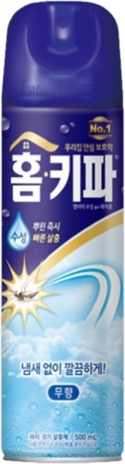 홈키파 에어졸 무향 모기 파리 살충제, 500ml, 12개