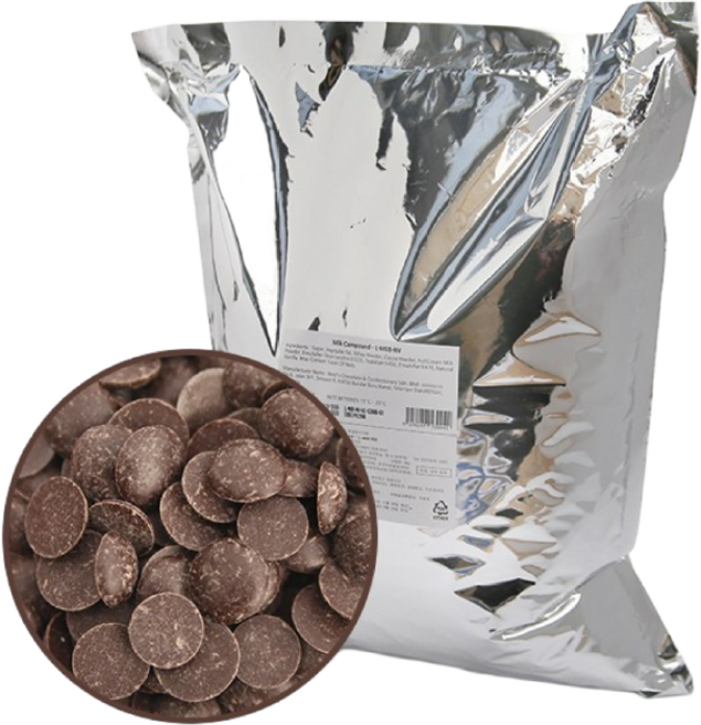 [썬데이베이커리] 버릴스 코팅 초콜릿 코인 밀크 대용량 5kg, 1개