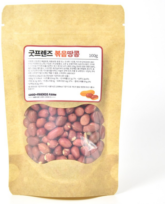 굿프렌즈 볶음땅콩 레드땅콩 적땅콩, 5개, 100g