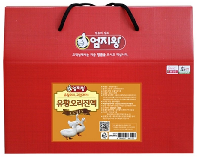 (주)미산약초농장 엄지왕 유황오리진액 1박스(80ml 30포) 유황오리골드, 80ml 30포, 1박스
