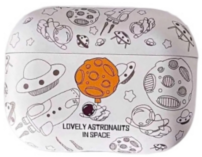 디프른티 에어팟1/2/3/4세대 프로/프로2 TPU 케이스, 에어팟3세대, 19.화이트 우주인, 1개