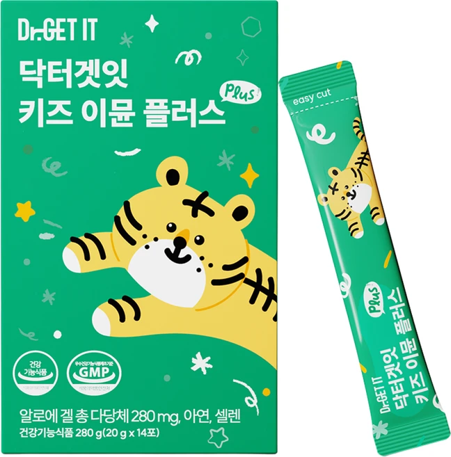 닥터겟잇 키즈 이뮨 플러스 알로에겔 14p, 1개, 280g - 쿠팡