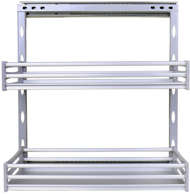 [철물공장] 국산 알루미늄 LT망장 댐핑 싱크대 하부장 양념꽂이 수납장 IC, 1개, 댐핑 LT망장/300
