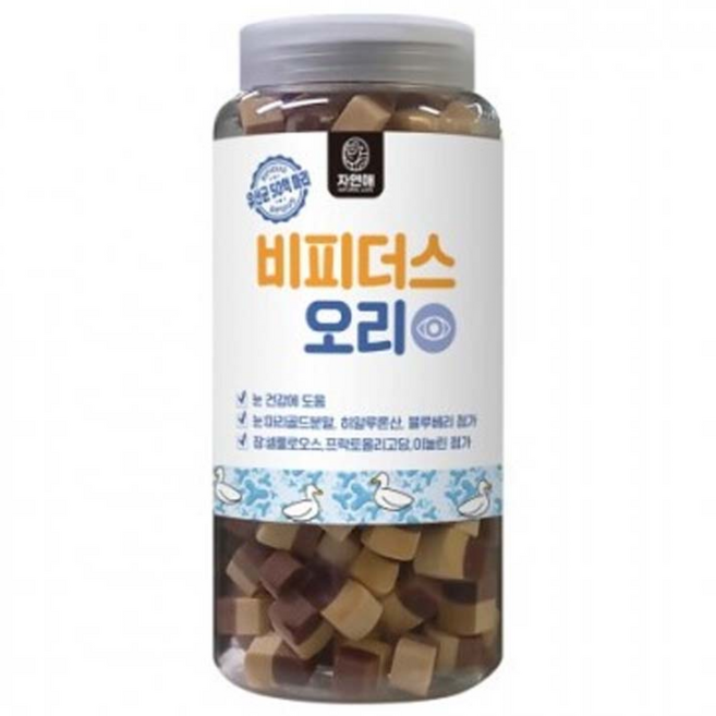자연애보틀 비피더스 대용량 강아지간식, 오리, 1개, 450g