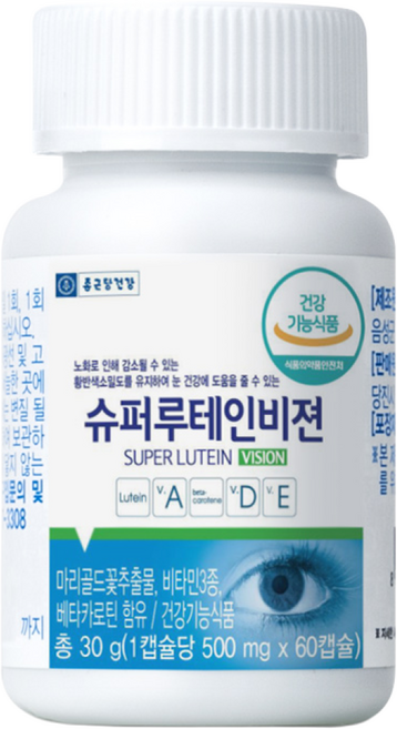 [종근당건강] 슈퍼 루테인 비젼 눈건강 5중 복합, 60정, 6개
