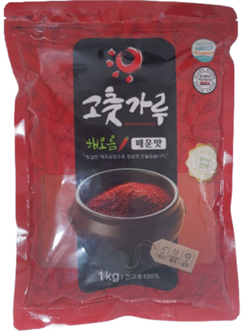 해오름 고운 고춧가루 매운맛, 1kg, 1개