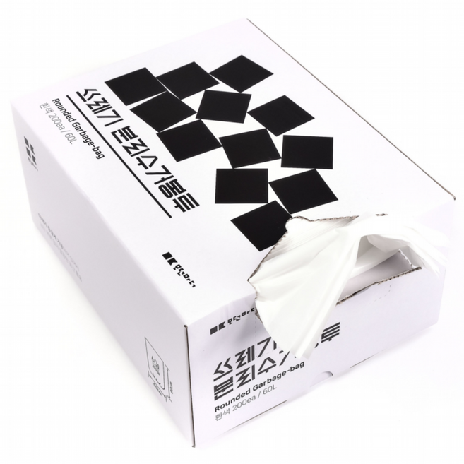 분리수거 쓰레기봉투 배접 유백, 200개